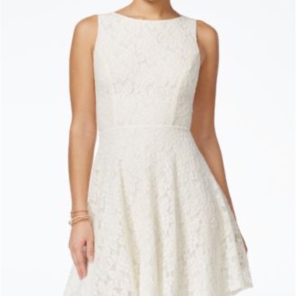 Speechless Ivory Lace Mini Dress - Picture 1 of 3